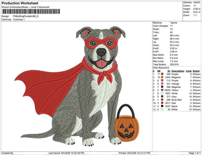 PitBull Dog Pumpkin B