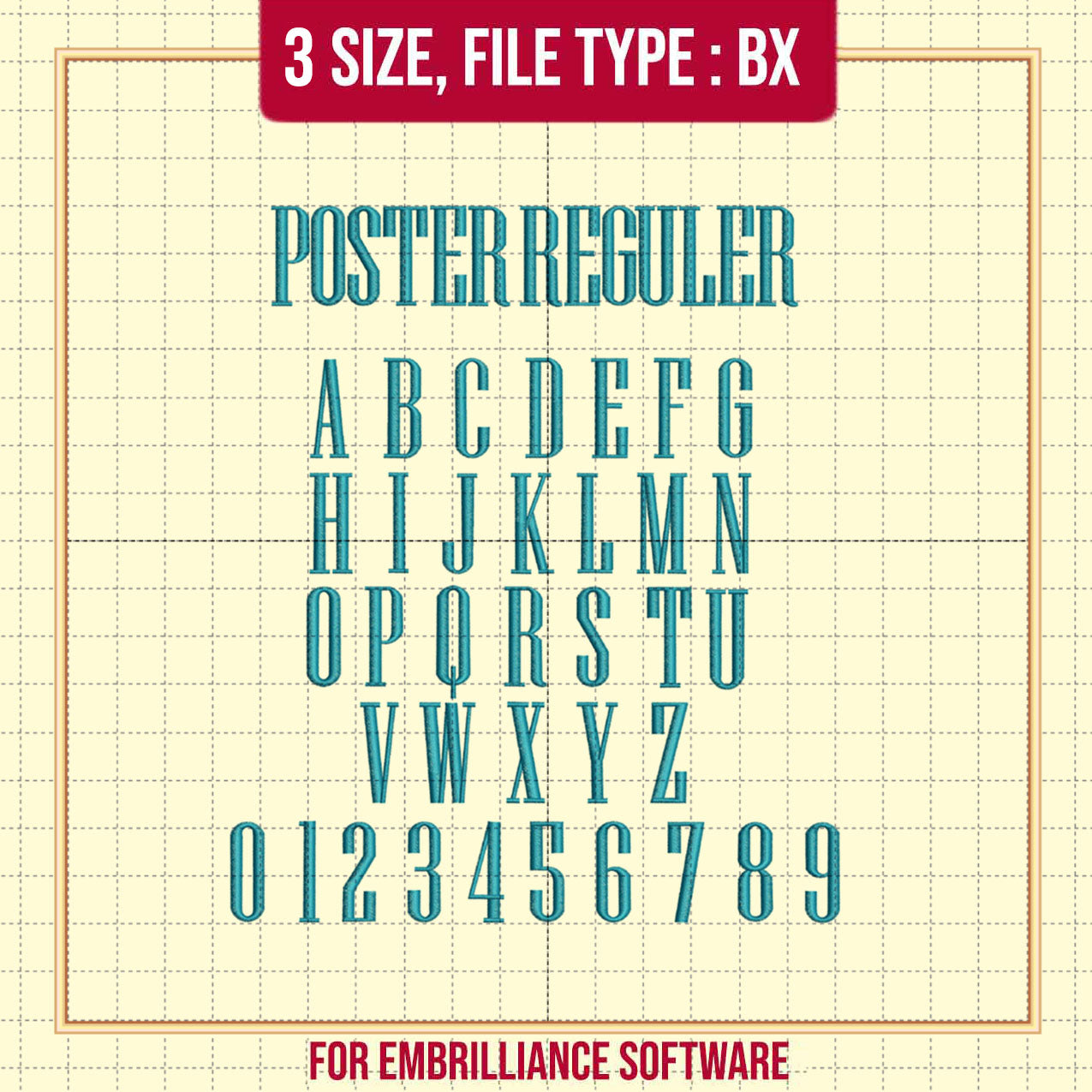 Poster Reguler Font BX