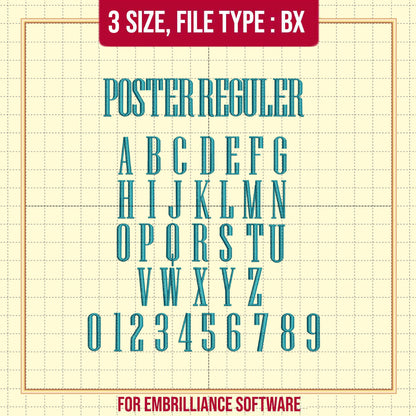 Poster Reguler Font BX