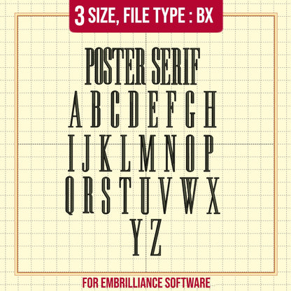Poster Serif 3D Font