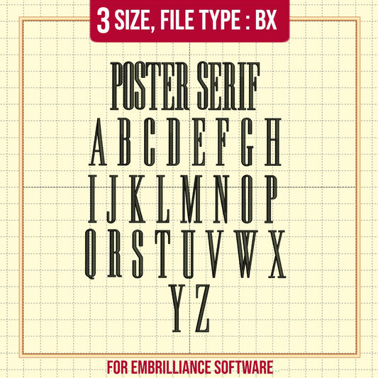 Poster Serif 3D Font