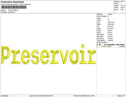 Preservoir B