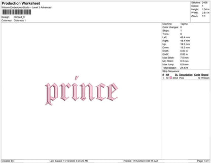 Prince letter