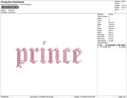 Prince letter