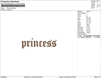 Princess letter