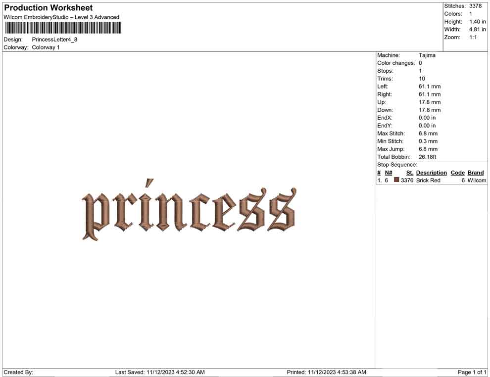 Princess letter