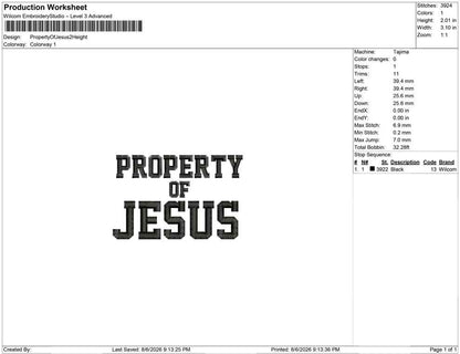 Property Of Jesus