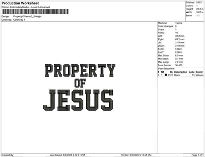 Property Of Jesus