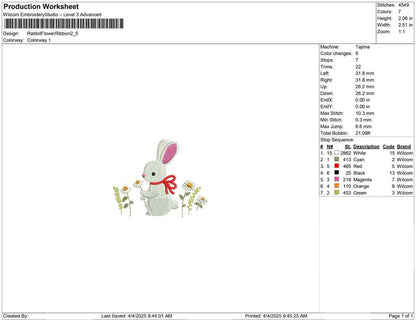 Rabbit Flower Ribbon