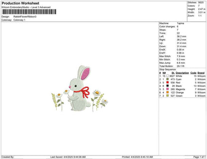 Rabbit Flower Ribbon