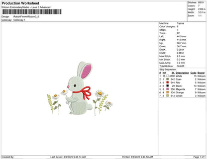 Rabbit Flower Ribbon