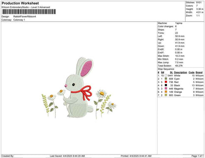 Rabbit Flower Ribbon