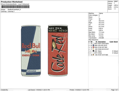 Red bull and codered bottles