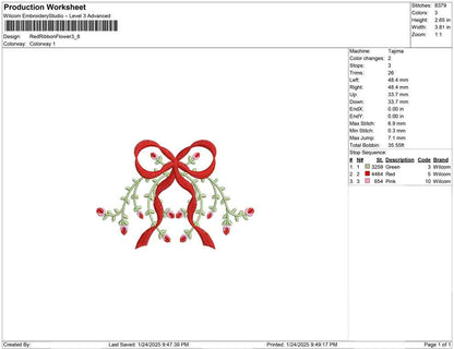 Red Ribbon Flower