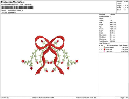 Red Ribbon Flower