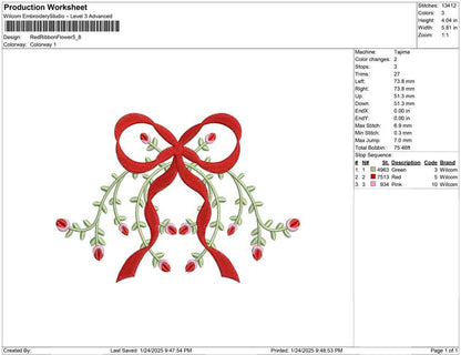 Red Ribbon Flower