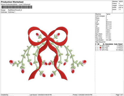 Red Ribbon Flower