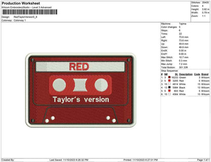 Red Taylor version cassette