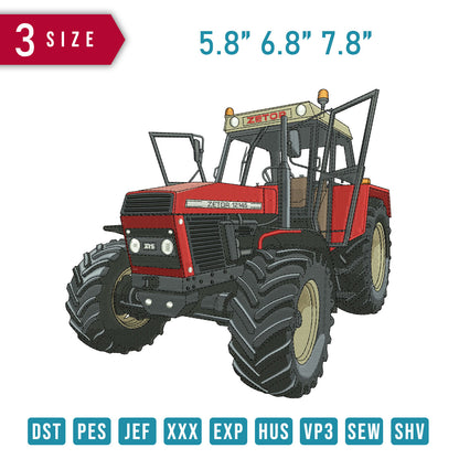Red Zetor Tractor
