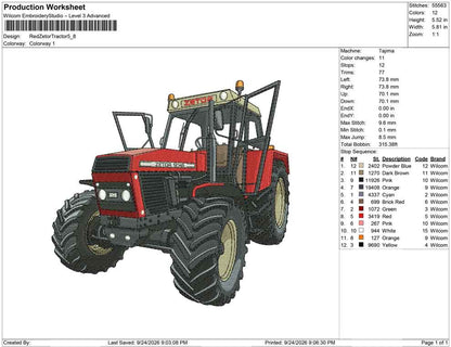 Red Zetor Tractor