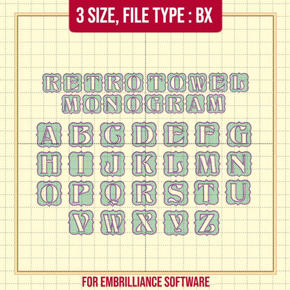 Retro Towel Monogram