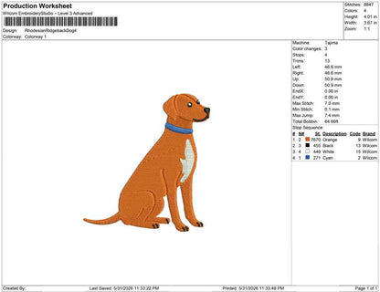 Rhodesian Ridgeback Dog