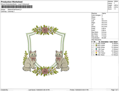 Ribbon 2 Cat Flower