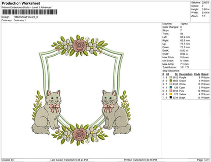 Ribbon 2 Cat Flower