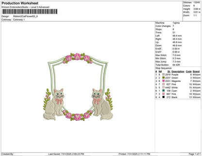 Ribbon 2 Cat Flower B