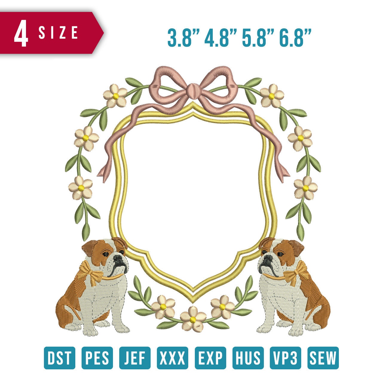 Ribbon 2 Dog Flower B