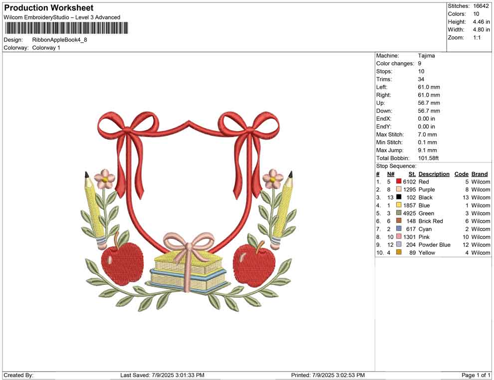 Ribbon Apple Book