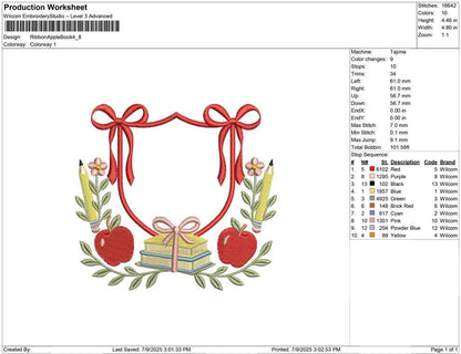 Ribbon Apple Book