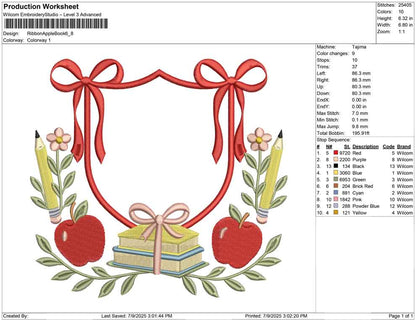 Ribbon Apple Book