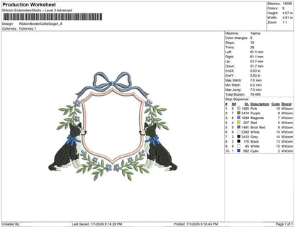 Ribbon Border Collie Dogs