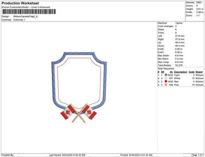 Ribbon Canada Flag