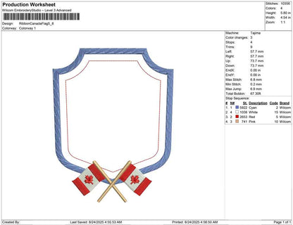 Ribbon Canada Flag