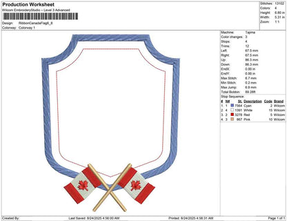 Ribbon Canada Flag
