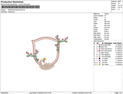 Ribbon Flamingo Flower