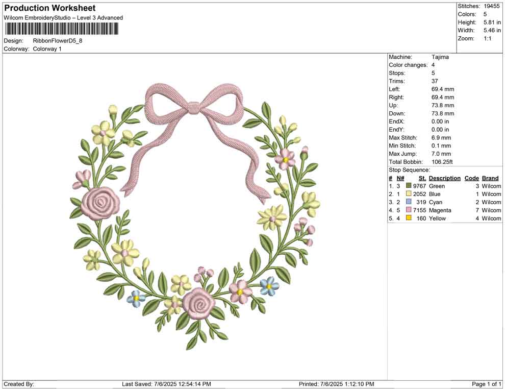 Ribbon Flower D