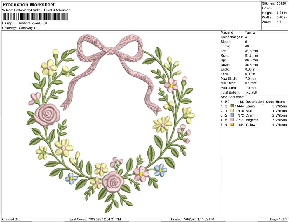 Ribbon Flower D