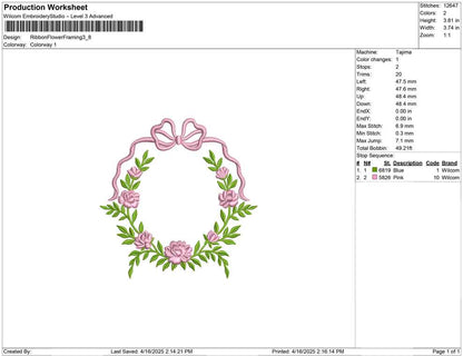 Ribbon Flower Framing