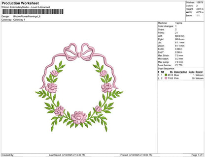 Ribbon Flower Framing