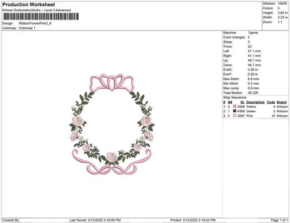 Ribbon Flower Pink