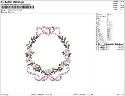 Ribbon Flower Pink