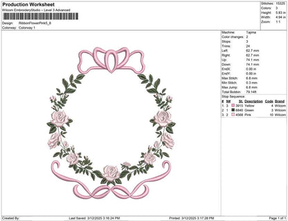 Ribbon Flower Pink
