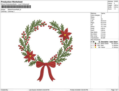 Ribbon Flower Red