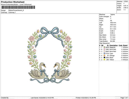 Ribbon Flower Swan