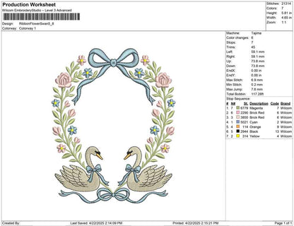 Ribbon Flower Swan