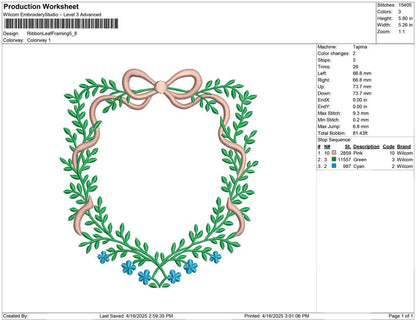 Ribbon Leaf Framing