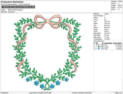 Ribbon Leaf Framing